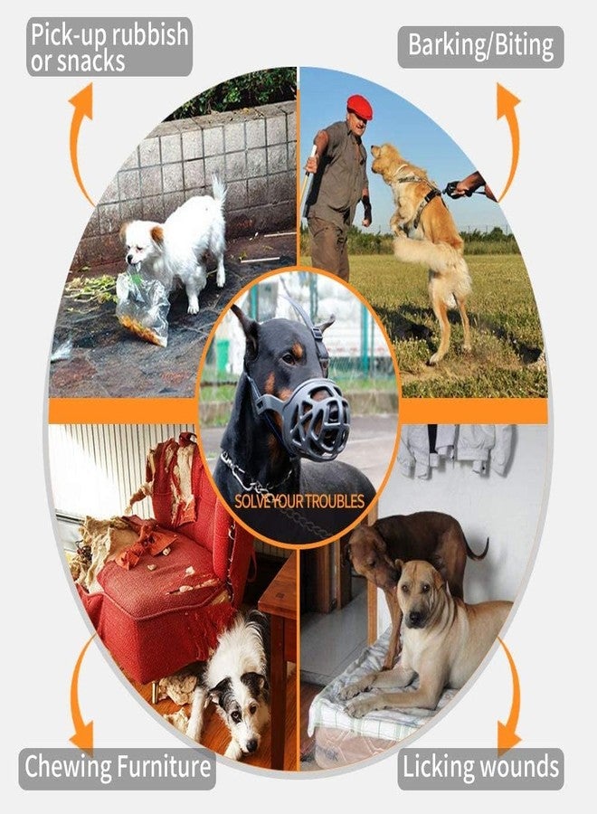 Sage Square Dog Muzzle,Soft Basket Silicone Muzzles for Dog, Best to Prevent Biting, Chewing and Barking, Allows Drinking and Panting (Extra Large) - Image 5